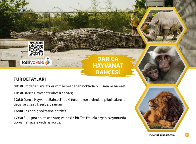 Katalog sayfa 19: Darıca Hayvanat Bahçesi Turu