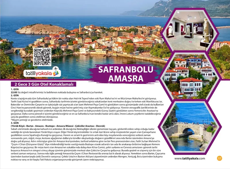 Katalog sayfa 37: Safranbolu ve Amasra Turu