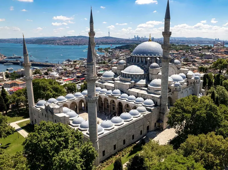 Bird's-eye view of the Süleymaniye Mosque and the Golden Horn